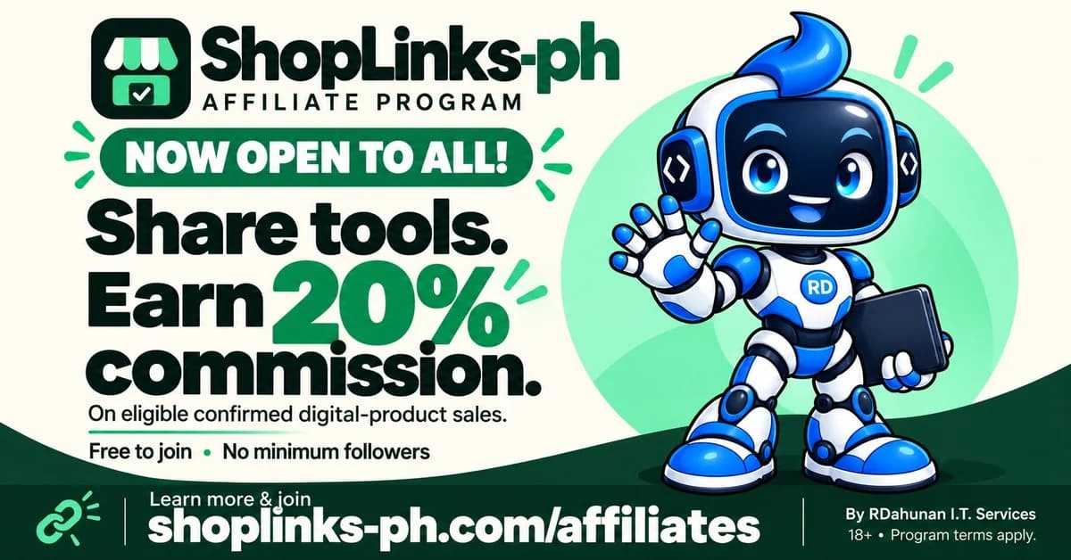 Earn with ShopLinks PH: Our Affiliate Program Is Now Open