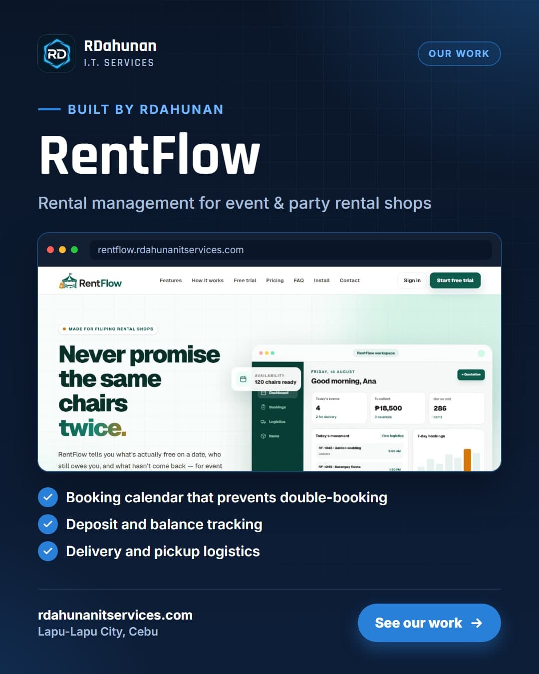 Built by RDahunan: RentFlow Rental Management System