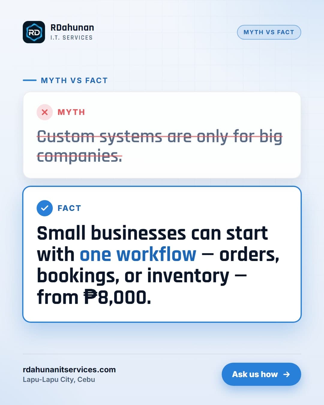 Myth vs Fact: "Custom Systems Are Only for Big Companies"