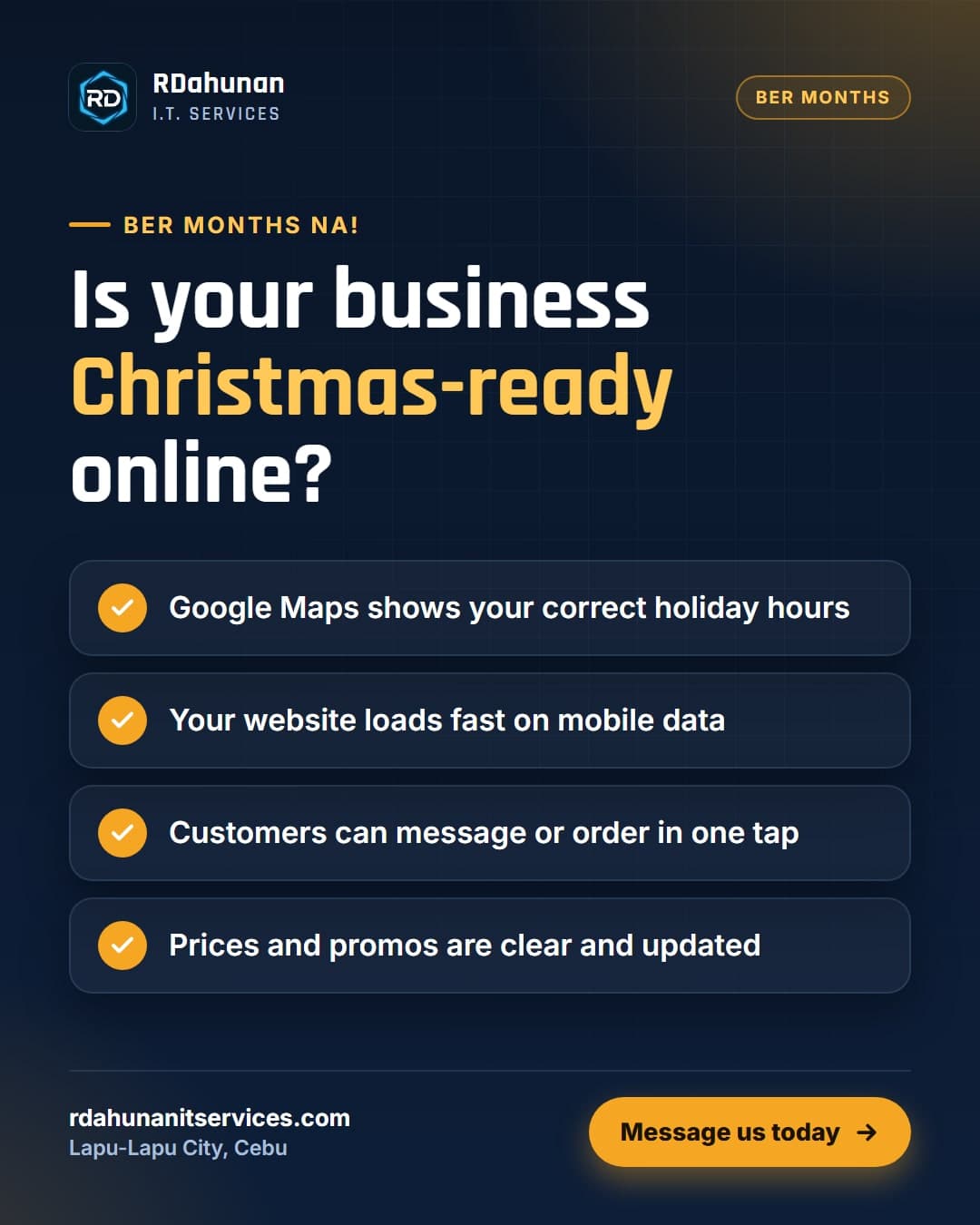 Ber Months Checklist: Is Your Business Ready for the Christmas Rush?