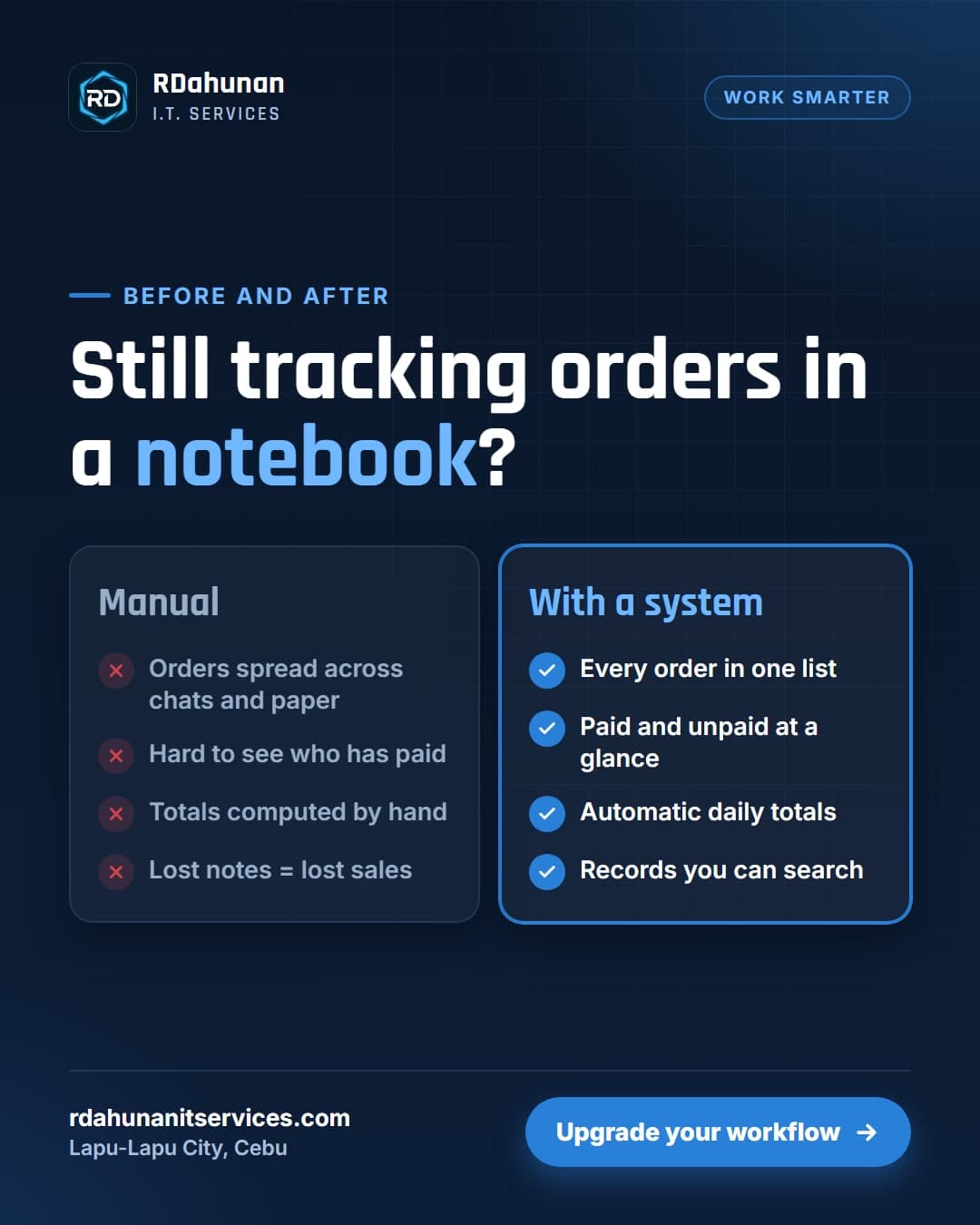 Notebook vs System: A Better Way to Track Orders
