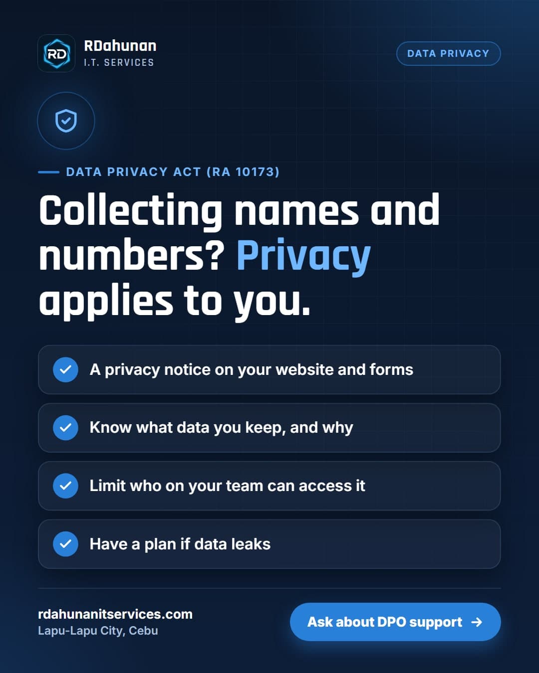 Do You Collect Customer Data? The Data Privacy Act Applies to You