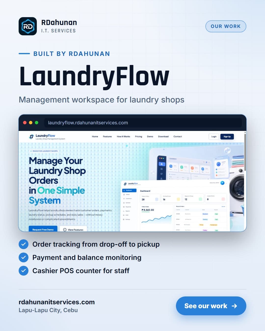 Built by RDahunan: LaundryFlow Laundry Shop Management System