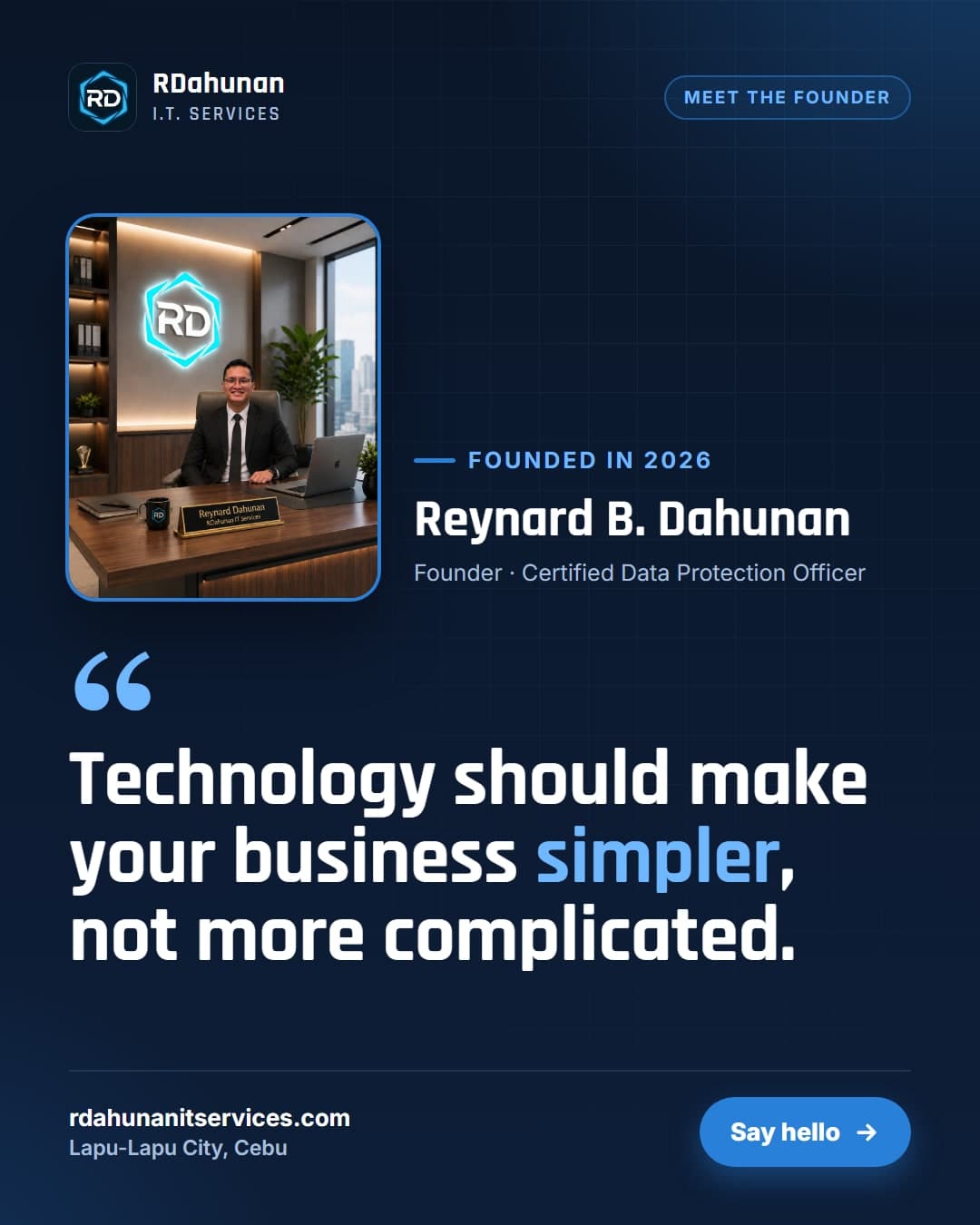 Meet the Founder: Reynard B. Dahunan