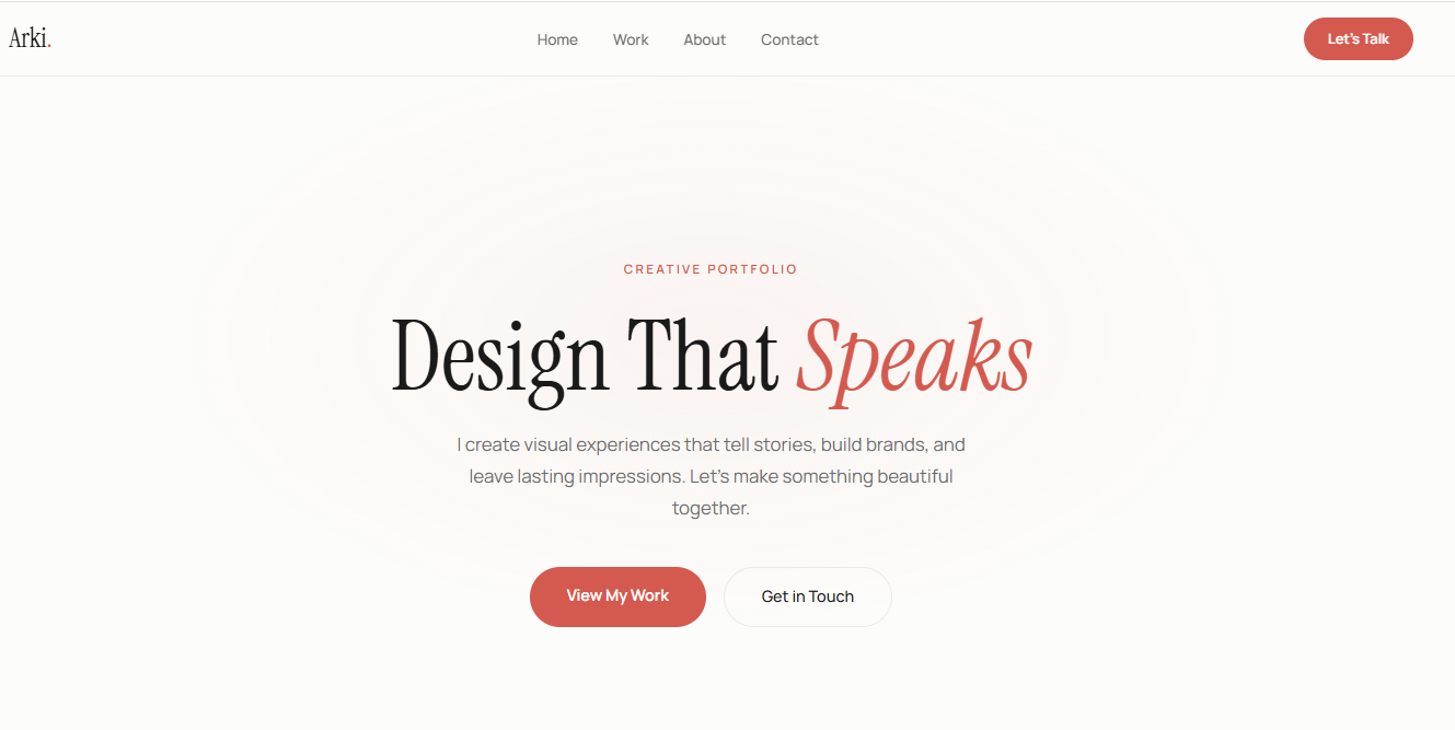 Creative Portfolio Template Preview